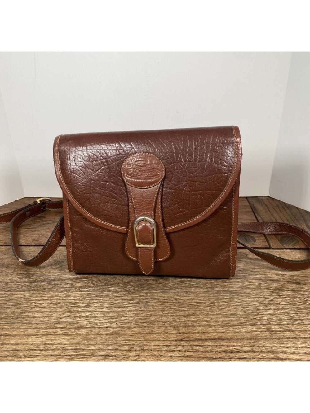 Maison Du Cuir Brown Leather Handbag Shoulder Bag